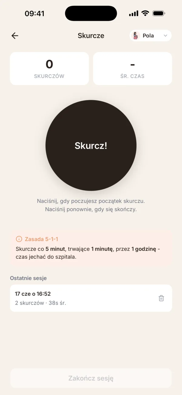 Timer skurczów